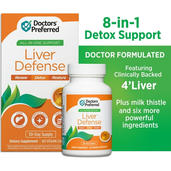 Doctors' Preferred Liver Defense, Liver Health and Detox with Milk Thistle, 60 Capsules