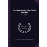 Doctrinae Antiquariae Capita Quaedam Cum 2 Tabb Paperback