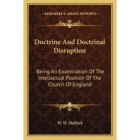 Doctrine And Doctrinal Disruption : Being An Examination Of The Intellectual Position Of The Church Of England (Paperback)