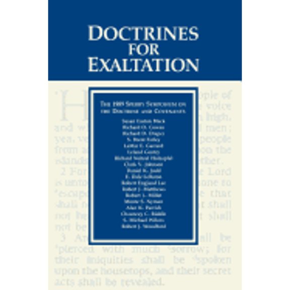 Pre-Owned Doctrines for exaltation (Hardcover) 0875792456 9780875792453