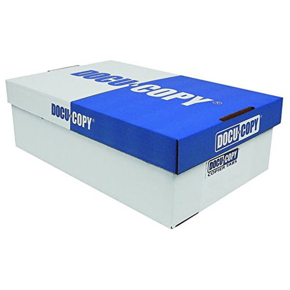 DocuCopy 3203 Trilar Index Tabs 90 lb Paper 1/5 Cut Reverse Collated 3 Holes 1 Case/250 Sets/1250 Tabs