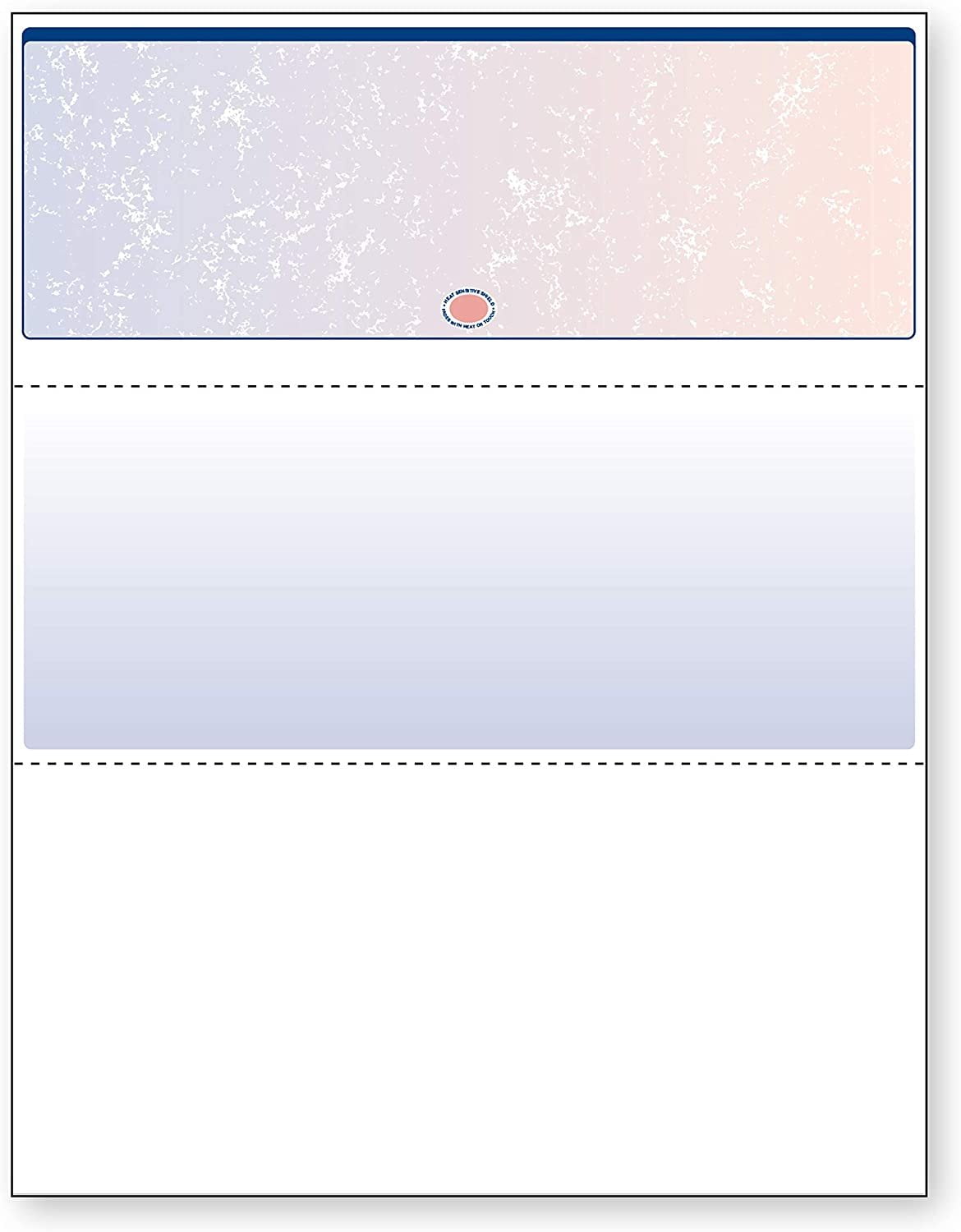 DocuGard Blue/Red Prismatic Top Check, 8.5 x 11 Inches, 24 lb, 500 Sheets, 1 Check Per Sheet (04532)