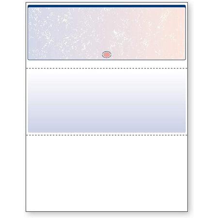 DocuGard Blue/Red Prismatic Top Check, 8.5 x 11 Inches, 24 lb, 500 Sheets, 1 Check Per Sheet 04532
