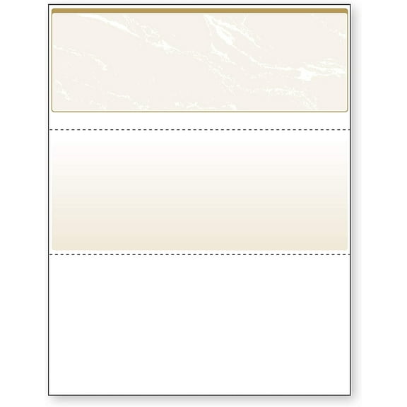 DocuGard Gold Marble Top Check, 8.5 x 11 Inches, 24 lb, 500 Sheets, 1 Check Per Sheet 04505