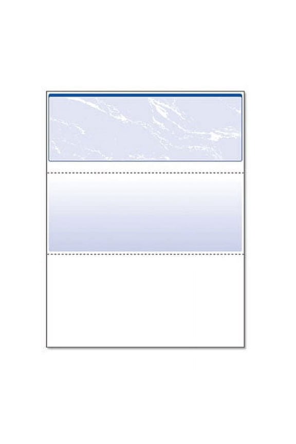 Security Business Checks, 11 Features, 8.5 x 11, Blue Marble Top, 500/Ream