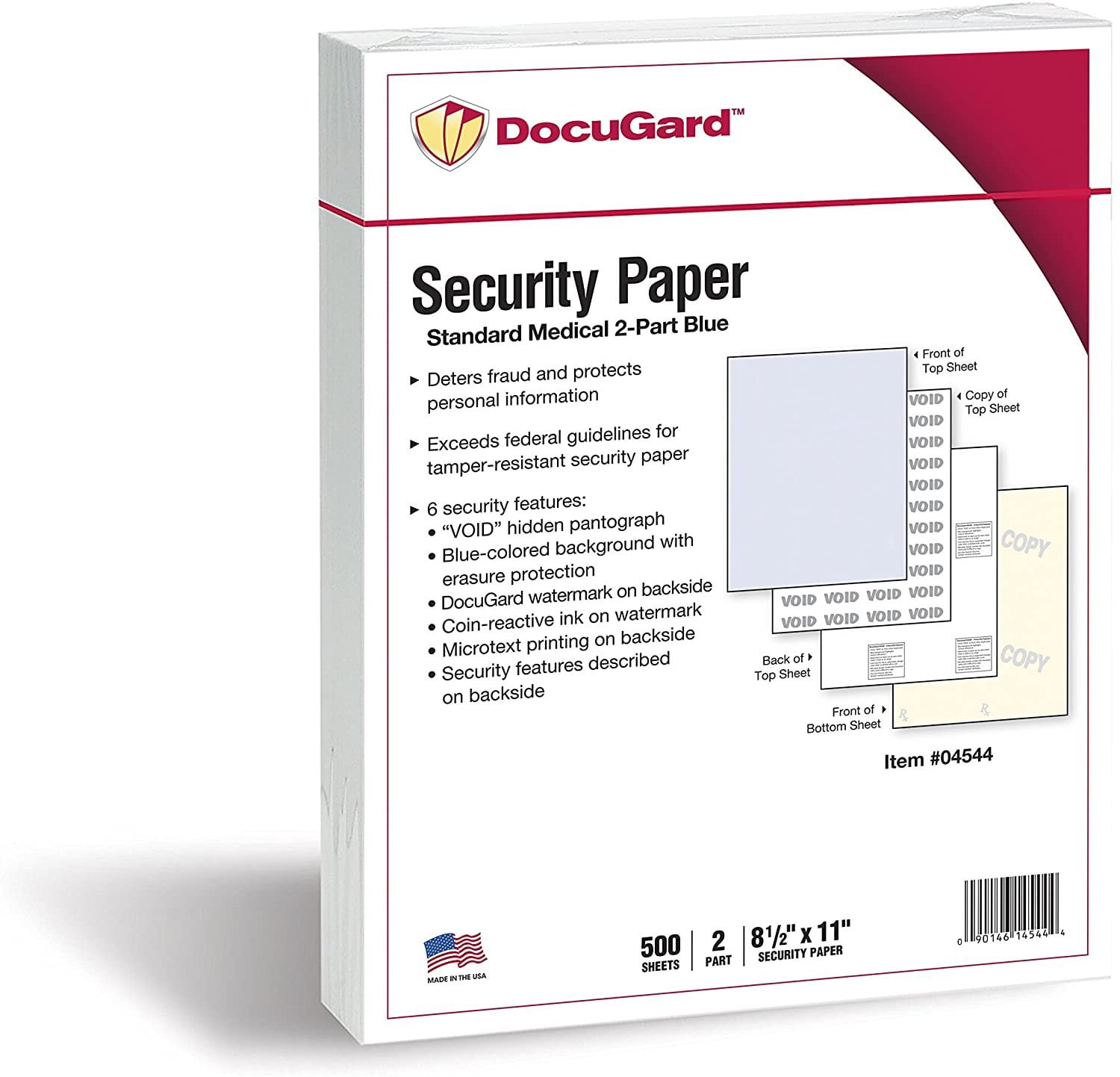 DocuGard Standard Medical Security Paper for Printing Prescriptions and ...
