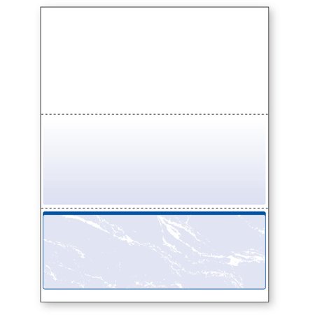 DocuGard Security Business Checks, Letter, 8 1/2" x 11", 24 lb Basis Weight, Smooth, Erasure Protection, Watermarked, Marble Blue (04517) | 5 Reams