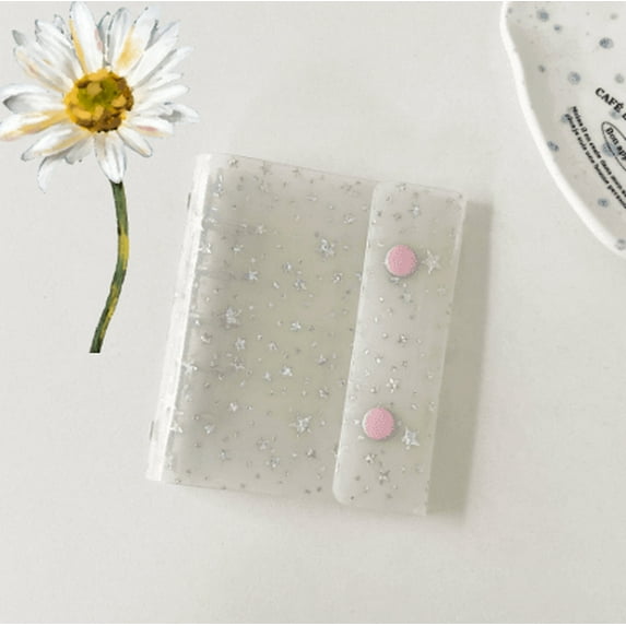 Document Binder - Clear Binder | Sticker Book | Binders Card Storage | Star Pattern Card Storage Supplies for Project Managers Business Meetings Journal Teachers Receipts Office Students School