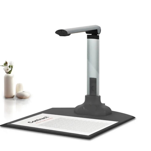 Document Camera 12MP USB A3/A4 Size Portable Book Document Scanner with Extension Stand OCR Zoom Paint Tool for Teachers Laptop
