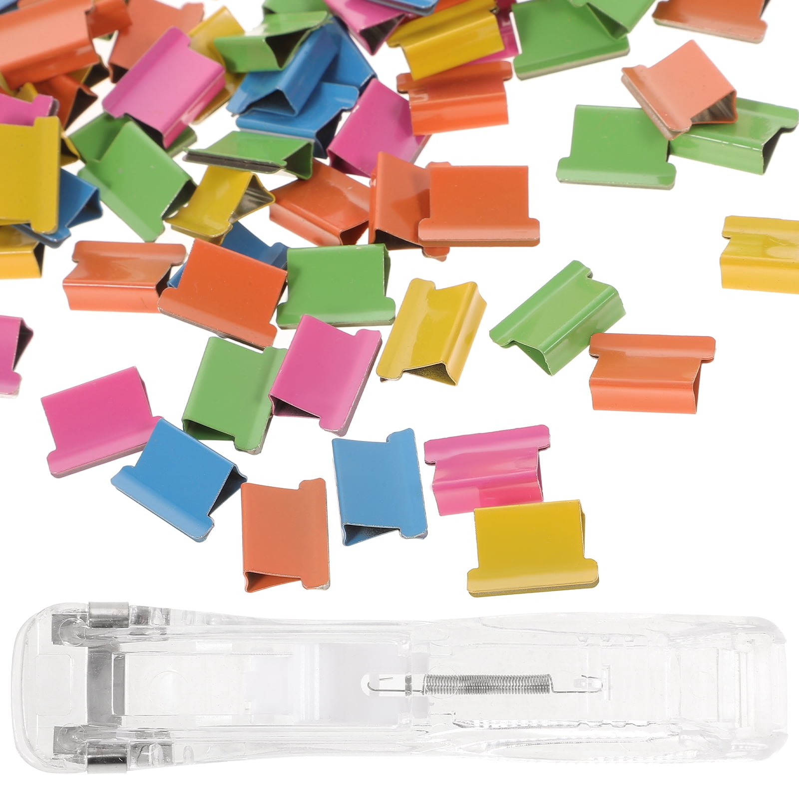 Document Clip Clam Clip Dispensers Paper Stapler Spare Clamp for Pusher