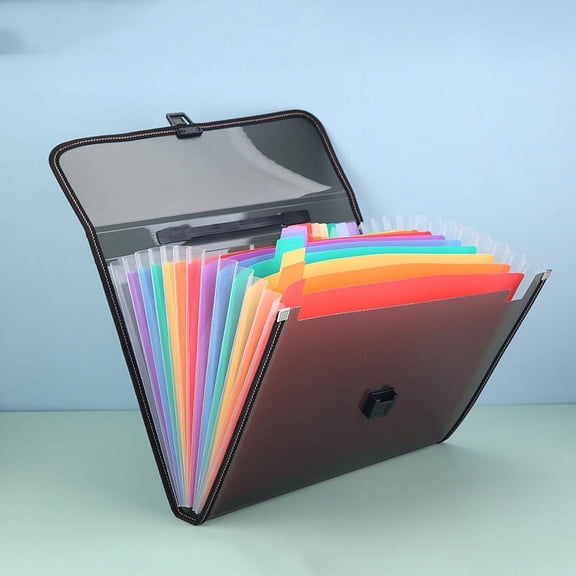 Accordion Style Expandable Document File Folder Organizer with Multiple Sections, Expanding File Folder for Office and Home Use