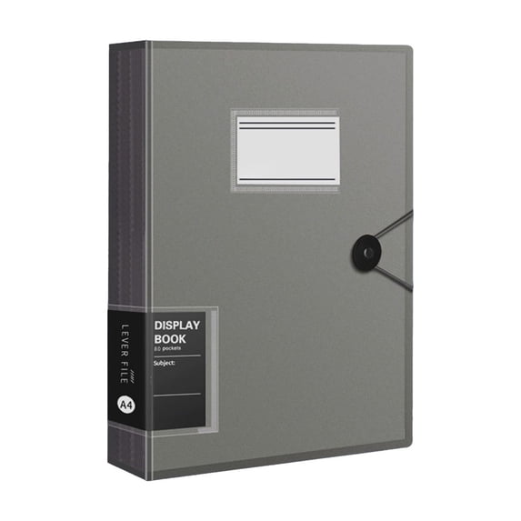 Document Folder A4 30 Pockets 60 Sides Expanding with Snap Closure, Transparent Plastic Envelopes for Paper Display