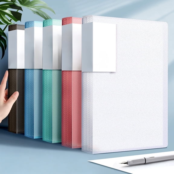 Document Folder A4 Polypropylene File Pouch with 20 Pockets, Semi-Transparent Exam Paper Organizer for Certificates, Reports, and Office Documents, Multi-Pocket File