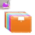 thumbnail image 1 of Document Folder Label Pouch, A4 Plastic Organizer with Snap Closure and Desk Attachment Holes for Educational Office Paper Storage, Topliu, 1 of 9