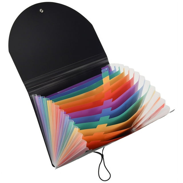 Document Organizer 13 Pockets Expanding Folder with Mesh Bag & Color