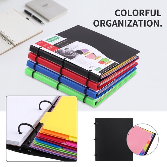 Document Organizer Binder, 3 Ring Binder for School and Office, 12X10 Inch Plastic Binder, Home Office Supplies, 1 Pack Document Folder for Loose Sheet Paper and File Management