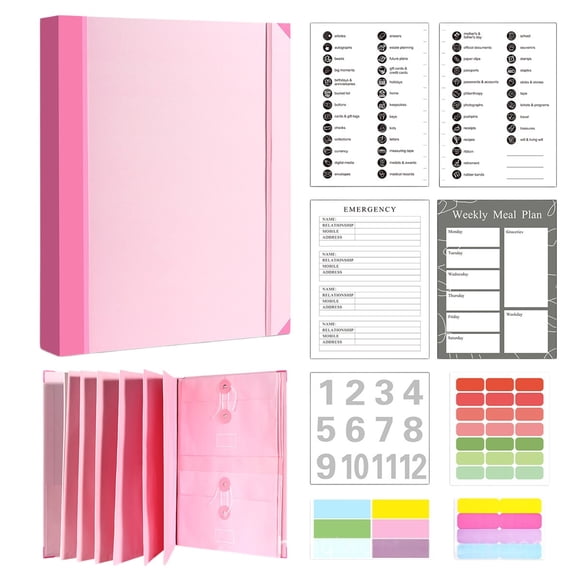 Document Organizer Binder – Family Emergency Planner & End-of-Life Organizer, Folio for Important Documents, Medical, Financial, Legal Papers, and Wills, 2026 New Edition with Labels