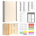 thumbnail image 1 of Document Organizer Binder Folder Binder Important Document Organizer Cute Binder with Labels Yellow Thin 1cm, 1 of 6