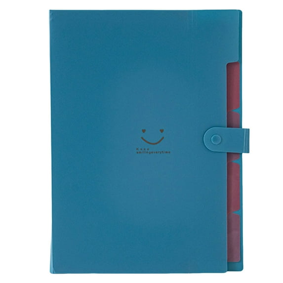Document Organizer Colorful File Folder with Smile Face Design A4 Size Document Filing Folder for Office Organization Paperwork Storage Solution