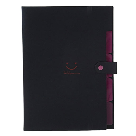 Document Organizer Colorful File Folder with Smile Face Design A4 Size Document Filing Folder for Office Organization Paperwork Storage Solution