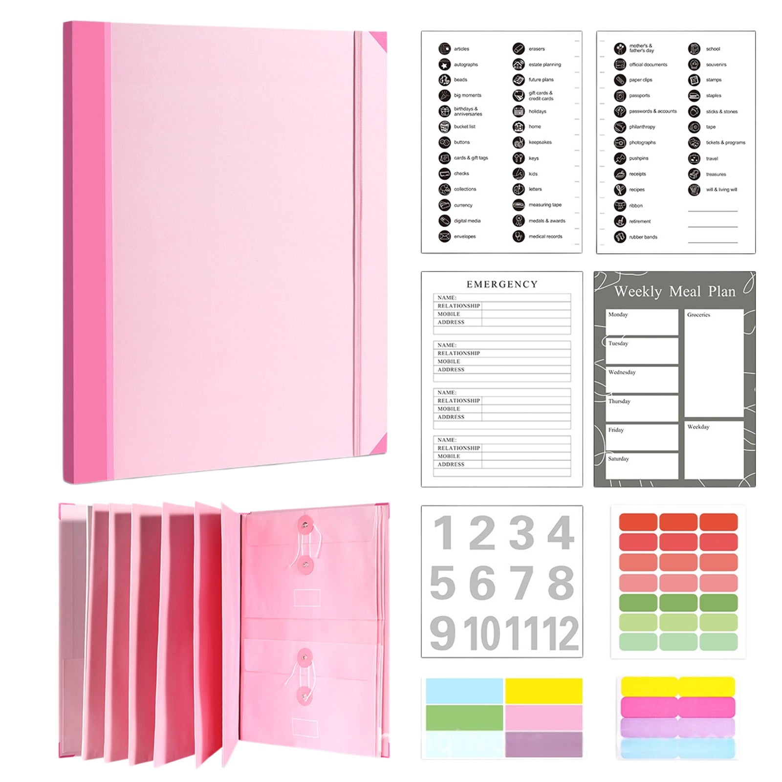 Label Organizer Paper.pdf Document Organizer Folder with Labels And Pockets, Stylish File for ...