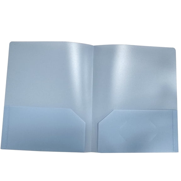 Document Organizer Folder, Pastel Light Blue 2 Pocket Folder Aesthetic School Supplies for Elementary Middle High School College Students Teachers