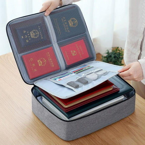 Document Organizer,Storage Pouch Credential Bag Diploma Storage Important Document And File Pocket, Laptop, Notebooks,Bank Cards Valuables Travel Bag with Separators