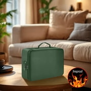 Document Organizer with Lock Heat Insulated Fireproof Waterproof Box File Organizer Safe Storage