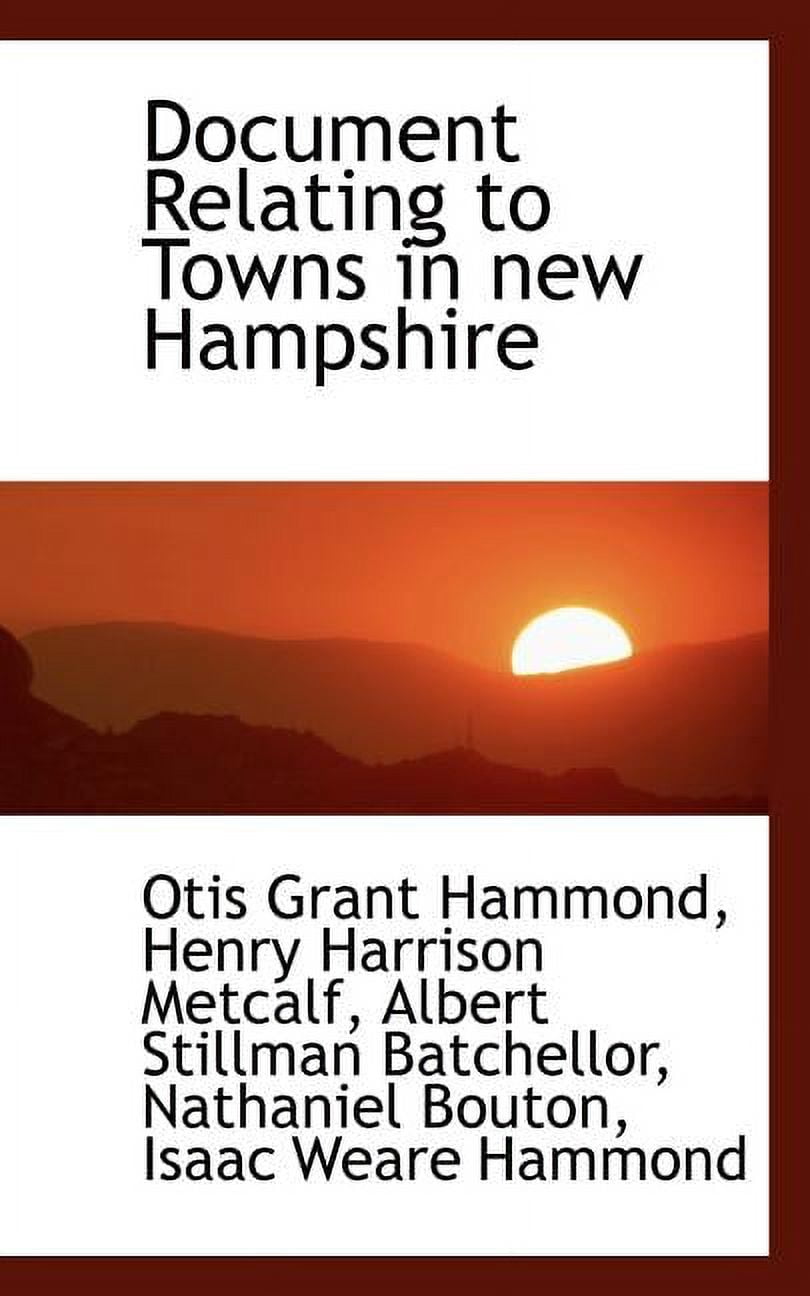 Document Relating to Towns in New Hampshire (Paperback)