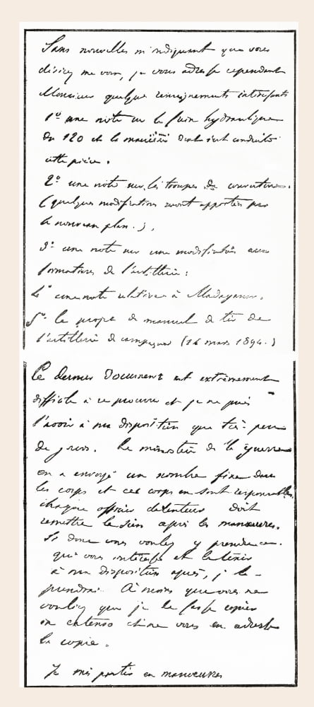 Document attributed to Dreyfus which caused a false charge of treason to be brought against him Alfred Dreyfus 1859 Canvas Art - Ken Welsh  Design Pics (12 x 30)