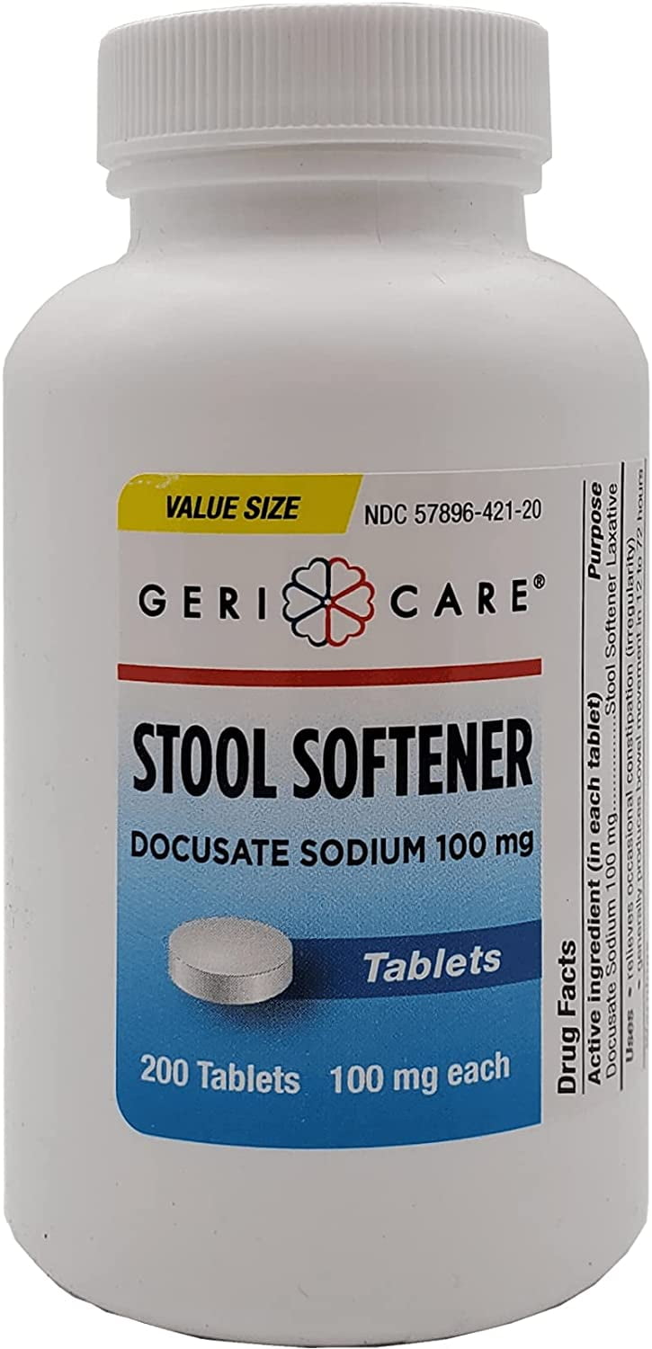 Docusate Sodium Crushable Tablets 100mg. 200 Tablets