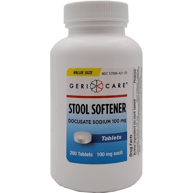 Docusate Sodium Crushable Tablets 100mg. 200 Tablets