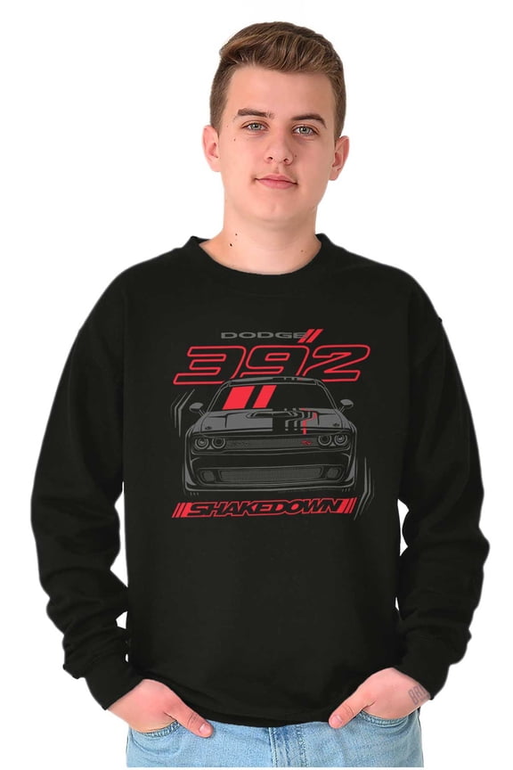 Dodge 392 HEMI V8 Engine Shakedown Unisex Plus Fleece Graphic Sweatshirt Brisco Brands 2X