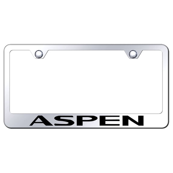 Dodge Aspen Laser Etched Logo Stainless Steel License Plate Frame (Chrome)