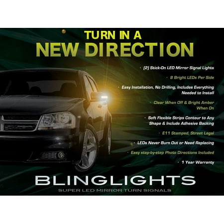 Dodge Avenger LED Mirror Lights Turn Signal Lamp Kit Set