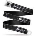 thumbnail image 1 of Dodge Belt, Seatbelt Buckle Belt, Dodge SRT Hellcat Logo Stripe Black Silver White, Youth 22 to 32 Inches, 1 of 9