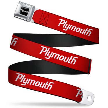 Dodge Belt, Seatbelt Buckle Belt, Dodge SRT Hellcat Logo Close Up Black Red 32 To 52 Inches