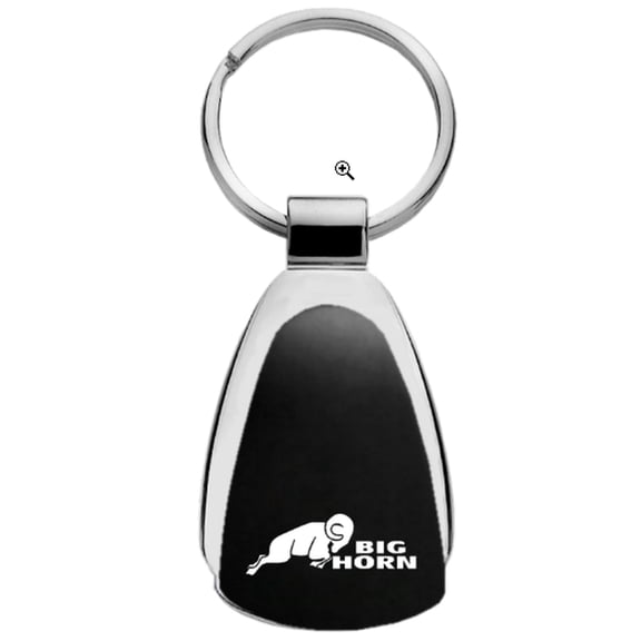 Dodge Big Horn Teardrop Key Chain (Black)