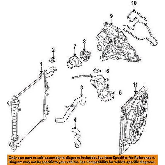 Dodge CHRYSLER OEM 13-15 Durango Radiator Coolant-Lower Hose 68269478AA