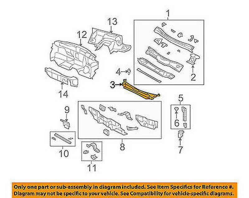 Dodge CHRYSLER OEM AvengerCowl Panel Windshield Wiper Motor Cover