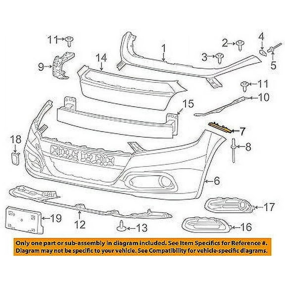 Dodge CHRYSLER OEM Dart Front Bumper Grille Grill-Side Retainer Right 68081412AB