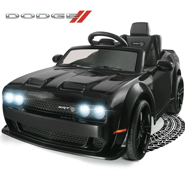 Dodge Challenger 12V Ride On Car, Electric RC Charger, Official