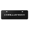 thumbnail image 1 of Dodge Challenger 3D Logo 12" x 4.25" European Look Black Half-Size Stainless Steel License Plate, 1 of 5