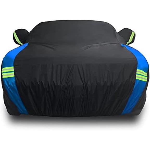 Dodge Challenger Car Cover Waterproof All Weather for Automobiles, Outdoor Full Exterior Covers Fit 2008-2025 Dodge Challenger with Windproof Strap and Driver Door Zipper