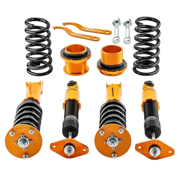 Dodge Challenger/Charger Coilovers Suspension Kit 2006-2010 5.7L/6.1L RWD, Adjustable Height 1"-3", Twin Tube Shock Struts, Gold Finish, MXR02FXSY