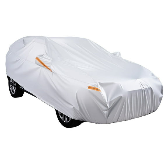 Dodge Challenger Custom Fit Waterproof Car Cover All Weather Protection with Door Zipper Cotton Lining Silver