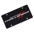 thumbnail image 1 of Dodge Challenger Dual Logo License Plate (Black), 1 of 5