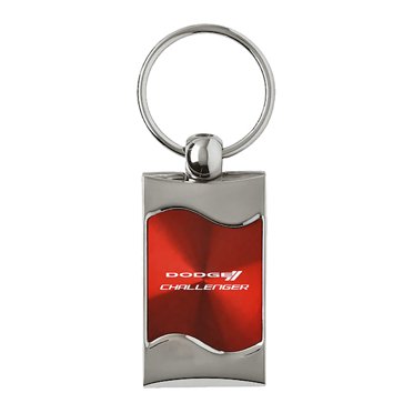 Dodge Challenger Red Tear Drop Key Chain – Metal, Made In USA
