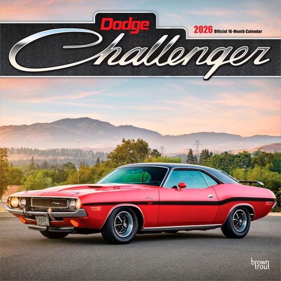 Dodge Challenger OFFICIAL | 2026 12x24" (Hanging) Wall Calendar | Plastic-Free