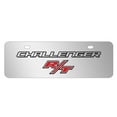 thumbnail image 1 of Dodge Challenger R/T 3D Logo 12" x 4.25" European Look Chrome Half-Size Stainless Steel License Plate, 1 of 5